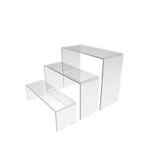 FixtureDisplays® Acrylic Plexiglass Clear Riser Set of Three 13804
