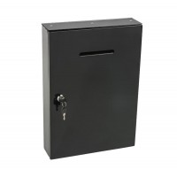 FixtureDisplays® Metal Box Mail box Secure Collection Box Ticket Box,Easy Wall Mount Has Small Amount Of Rusting Pre-consumer 14785