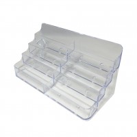 FixtureDisplays® Four-tier-Business-Card-Holder-200-Capacity Clear Gift Card Holder Prepaid Card 14919