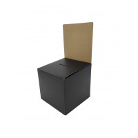 FixtureDisplays® 10PK Black Small Mini Raffle Ticket Cardboard Box 6x6x12