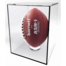 FixtureDisplays® Acrylic Sports Display Case w/ Lift-Off Top, Removable Riser, Football Collection Case 15143
