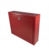 Multipurpose, Wall Mountable, Medium Size, Suggestion Box, Donation Box, Drop Box, Mailbox,Cash Box 15212 red