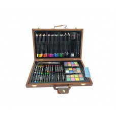 FixtureDisplays® 80 pieces of deluxe art set-painting art supplies-compact carrying case-an ideal gift for beginners and professional artists box measures 15X9X1.7