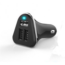 Car Mobile USB DC Charger 3 Ports Adapter Samsung Galaxy Andriod iPhone 15376-Black