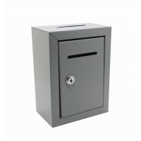 Classic Metal Box,Donation Box,Secure Collection Box,Ballot Box,Ticket Box,Easy Wall Mount 15609