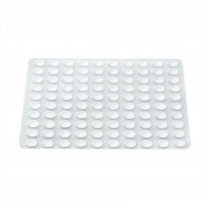 FixtureDisplays® 100Pack Clear Round Self-Adhesive Rubber Pad Silicon Bumpers Bumpon 3/8