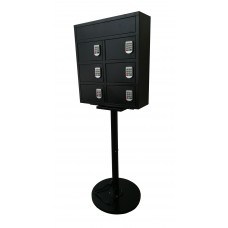FixtureDisplays® 6-Bay Cell Phone Charging Locker Charging Station Floor Standing Docking Station Make to Order Only 16866
