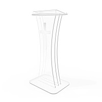 Clear Acrylic Lucite Podium Pulpit Lectern 1803-1+1803CROSS