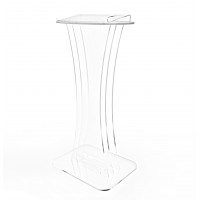 FixtureDisplays® Podium, Clear Ghost Acrylic Pulpit, Lectern - 1803-1 FULLY ASSEMBLED