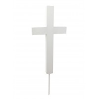 FixtureDisplays® Premium Metal & Acrylic Cross LED Lighted Cross, Christian Lighted Church Sign, Perfect for Indoors & Outdoors 18101-WHITE