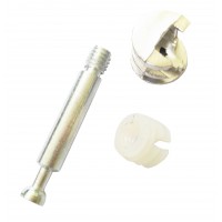 FixtureDisplays® 10PK Furniture Cam Fitting 12 mm x 15 mm (L x D) with Dowel and Pre-inserted Nut 18205