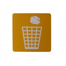 FixtureDisplays® Yellow General Waste Sign Recylce Bin Sign McDonalds Beverage Recycle Trash Can Sign 20825WasteYELLOW