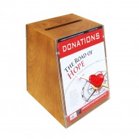 FixtureDisplays® Donation Box Tithing Box Suggestion Ballot Box Fund-raising Box with 8.5x11