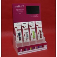 FixtureDisplays® Display, Instant Nail Display with LCD Nail Polish Cosmetic Lotion Display 11038