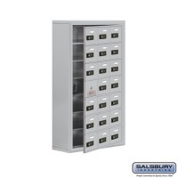 Salsbury Cell Phone Storage Locker - with Front Access Panel - 7 Door High Unit (8 Inch Deep Compartments) - 21 A Doors (20 usable) - steel - Surface Mounted - Resettable Combination Locks