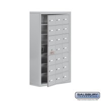 Salsbury Cell Phone Storage Locker - with Front Access Panel - 7 Door High Unit (8 Inch Deep Compartments) - 21 A Doors (20 usable) - steel - Surface Mounted - Master Keyed Locks