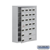 Salsbury Cell Phone Storage Locker - with Front Access Panel - 7 Door High Unit (8 Inch Deep Compartments) - 20 A Doors (19 usable) and 4 B Doors - steel - Surface Mounted - Resettable Combination Locks