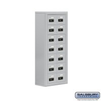 Salsbury Cell Phone Storage Locker - 7 Door High Unit (8 Inch Deep Compartments) - 14 A Doors - steel - Surface Mounted - Resettable Combination Locks