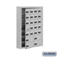 Salsbury Cell Phone Storage Locker - with Front Access Panel - 7 Door High Unit (5 Inch Deep Compartments) - 20 A Doors (19 usable) and 4 B Doors - steel - Surface Mounted - Resettable Combination Locks