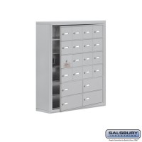 Salsbury Cell Phone Storage Locker - with Front Access Panel - 6 Door High Unit (8 Inch Deep Compartments) - 16 A Doors (15 usable) and 4 B Doors - steel - Surface Mounted - Master Keyed Locks