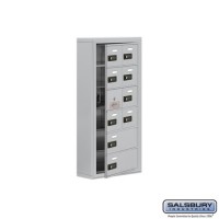 Salsbury Cell Phone Storage Locker - with Front Access Panel - 6 Door High Unit (5 Inch Deep Compartments) - 8 A Doors (7 usable) and 2 B Doors - steel - Surface Mounted - Resettable Combination Locks