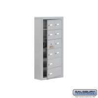 Salsbury Cell Phone Storage Locker - with Front Access Panel - 6 Door High Unit (5 Inch Deep Compartments) - 8 A Doors (7 usable) and 2 B Doors - steel - Surface Mounted - Master Keyed Locks