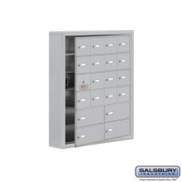 Salsbury Cell Phone Storage Locker - with Front Access Panel - 6 Door High Unit (5 Inch Deep Compartments) - 16 A Doors (15 usable) and 4 B Doors - steel - Surface Mounted - Master Keyed Locks