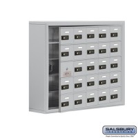 Salsbury Cell Phone Storage Locker - with Front Access Panel - 5 Door High Unit (8 Inch Deep Compartments) - 25 A Doors (24 usable) - steel - Surface Mounted - Resettable Combination Locks