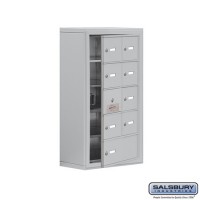 Salsbury Cell Phone Storage Locker - with Front Access Panel - 5 Door High Unit (8 Inch Deep Compartments) - 8 A Doors (7 usable) and 1 B Door - steel - Surface Mounted - Master Keyed Locks