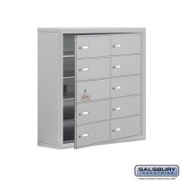 Salsbury Cell Phone Storage Locker - with Front Access Panel - 5 Door High Unit (8 Inch Deep Compartments) - 10 B Doors (9 usable) - steel - Surface Mounted - Master Keyed Locks