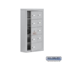 Salsbury Cell Phone Storage Locker - with Front Access Panel - 5 Door High Unit (5 Inch Deep Compartments) - 8 A Doors (7 usable) and 1 B Door - steel - Surface Mounted - Master Keyed Locks