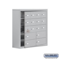 Salsbury Cell Phone Storage Locker - with Front Access Panel - 5 Door High Unit (8 Inch Deep Compartments) - 12 A Doors (11 usable) and 4 B Doors - steel - Surface Mounted - Master Keyed Locks