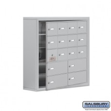 Salsbury Cell Phone Storage Locker - with Front Access Panel - 5 Door High Unit (8 Inch Deep Compartments) - 12 A Doors (11 usable) and 4 B Doors - steel - Surface Mounted - Master Keyed Locks