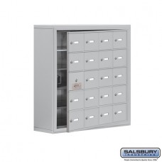 Salsbury Cell Phone Storage Locker - with Front Access Panel - 5 Door High Unit (8 Inch Deep Compartments) - 20 A Doors (19 usable) - steel - Surface Mounted - Master Keyed Locks