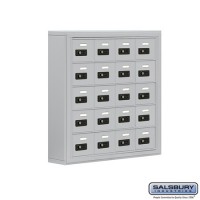 Salsbury Cell Phone Storage Locker - 5 Door High Unit (5 Inch Deep Compartments) - 20 A Doors - steel - Surface Mounted - Resettable Combination Locks