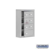Salsbury Cell Phone Storage Locker - with Front Access Panel - 4 Door High Unit (5 Inch Deep Compartments) - 6 A Doors (5 usable) and 1 B Door - steel - Surface Mounted - Master Keyed Locks