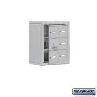 Salsbury Cell Phone Storage Locker - with Front Access Panel - 3 Door High Unit (8 Inch Deep Compartments) - 6 A Doors (5 usable) - steel - Surface Mounted - Master Keyed Locks