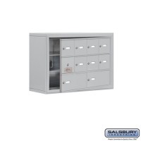 Salsbury Cell Phone Storage Locker - with Front Access Panel - 3 Door High Unit (8 Inch Deep Compartments) - 8 A Doors (7 usable) and 2 B Doors - steel - Surface Mounted - Master Keyed Locks