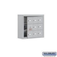Salsbury Cell Phone Storage Locker - with Front Access Panel - 3 Door High Unit (5 Inch Deep Compartments) - 9 A Doors (8 usable) - steel - Surface Mounted - Master Keyed Locks