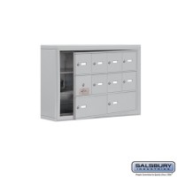 Salsbury Cell Phone Storage Locker - with Front Access Panel - 3 Door High Unit (5 Inch Deep Compartments) - 8 A Doors (7 usable) and 2 B Doors - steel - Surface Mounted - Master Keyed Locks