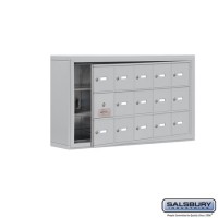 Salsbury Cell Phone Storage Locker - with Front Access Panel - 3 Door High Unit (5 Inch Deep Compartments) - 15 A Doors (14 usable) - steel - Surface Mounted - Master Keyed Locks