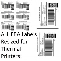 Amazon FBA Label Split Resizer Software Print Direct  to Thermal Printer Free Labels 1-Month Subscription SPLITALL-1MONTH