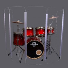 Acrylic Drum Shield Drum Screen DS1 L Four Panels 2' x 4' with Living Hinges 
