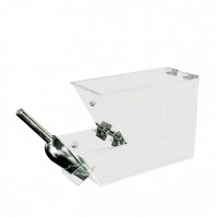FixtureDisplays® Flat Top Plexiglass Acrylic Container with Lid - 12x6  100884