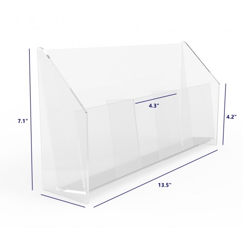 8 Slot Literature Leaflet Display Holder Mesh Floor Catalog Rack Brochure Holder 