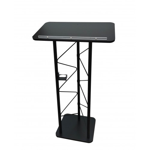 FixtureDisplays Truss Metal and Wood Podium Pulpit Lectern Church School Restaurant Reception with Cup Holder 11566