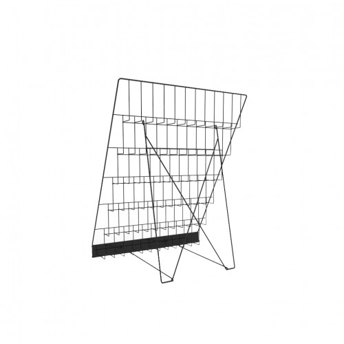 6-Tiered Wire Display Rack Tabletops Literature Holder 2.5" Open Shelves 