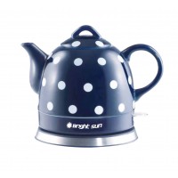 FixtureDisplays® Ceramic Electric Kettle with Peony Flower Pattern Two-tone  15000