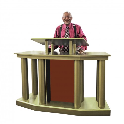 Church Podium Wheel Pulpit Convertible Pulpit Floor Lectern Reception Desk Table 