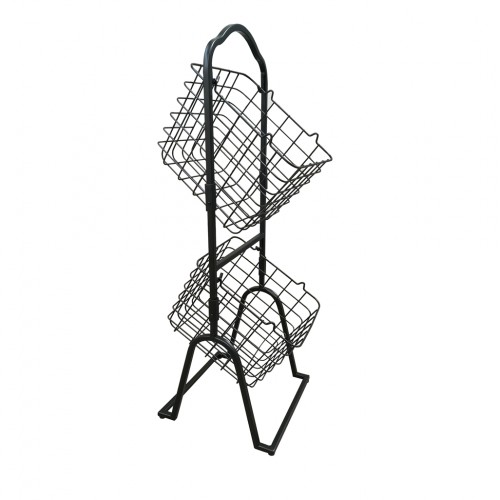 4 Tier Basket Stand Sign Clips Wicker Grocery Rack Display 15603 for sale online 